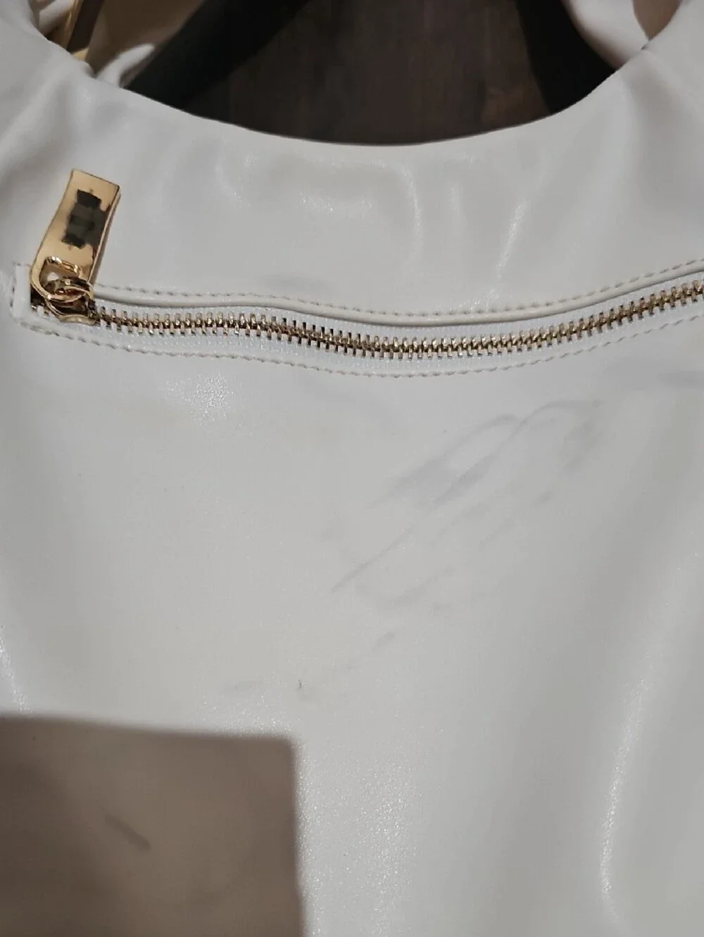 Cream Soft Shoulder Hobo Bag